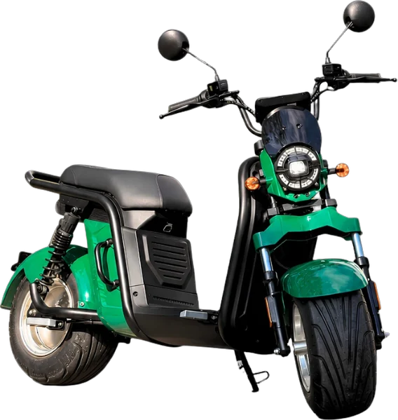 Scooter elétrica SUDU A12 verde em imagem oficial
